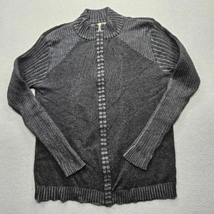 BKE Men's Size Large Gray Full Zip Sweater Jacket Cotton Acrylic - Picture 1 of 10