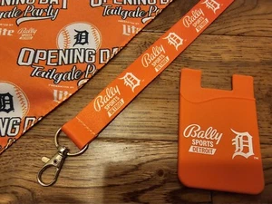 Bally Sports Detroit Tiger Lanyard, Opening Day Bandana & Adhesive card holder - Picture 1 of 6