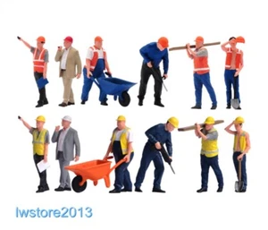 1/64 1/50 Construction Workers Man Miniatures Figures Model For Cars Trucks Toys - Picture 1 of 34