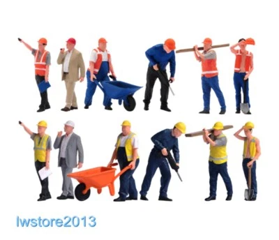 1/64 1/50 Construction Workers Man Miniatures Figures Model For Cars Trucks Toys - Image 1 of 4