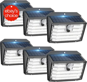Solar Security Lights 126LED Outdoor Motion Sensor IP65 Waterproof Bright 6 Pack - Picture 1 of 12