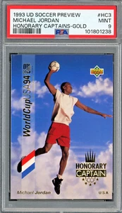 Michael Jordan 1993 UD Soccer Preview Honorary Captains Gold #HC3 PSA 9 - Picture 1 of 2