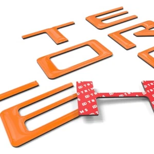 Orange 3D Domed Raised Tailgate Letters compatible with Silverado 2019-2026 - Bild 1 von 1