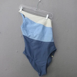 Costume da bagno Summersalt Sidestroke donna 4 colorblock monospalla spiaggia resort blu - Foto 1 di 9