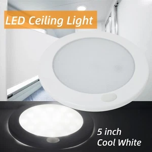 12V 5" LED RV Ceiling Light Fluo Switch for Camper Boat Trailer Interior - Bild 1 von 9