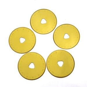 Cuchillas de corte rotativas recubiertas de titanio de 60 mm 10 piezas para cortar acolchado - Imagen 1 de 5