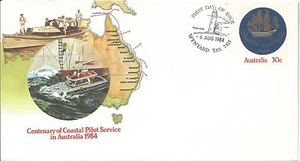 1984 FDC Coastal Pilot Service Special Postmark FDI Wynyard Tas 6 Aug 1984 - Picture 1 of 2