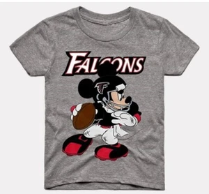 NEW!! ATLANTA FALCONS FOOTBALL MICKEY MOUSE TODDLER TEE GRAY VARIOUS SIZES - Picture 1 of 2