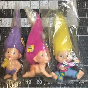NOS Vintage Lot of 3 Applause Magic Troll Babies 2.50"-3" Dolls Figures Figurine - Picture 1 of 12