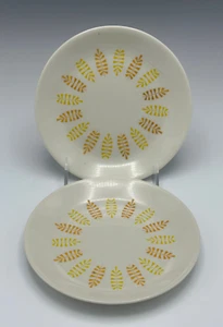 2 Vintage Edwin Knowles Bread Plates Leaf Dance Four Seasons 6 1/4" - Picture 1 of 3