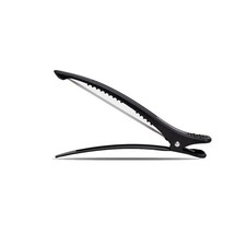 Pinze Parrucchiere FRAMAR Rubberband Sectioning Clips Nero 4 Pezzi