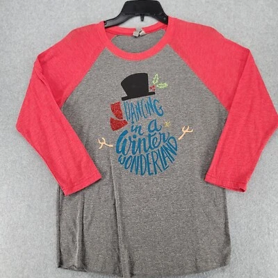 Top Next Level Mujer Pequeño Gris Muñeco de Nieve Navidad Festivo Pullover Vacaciones Foto 1 de 4