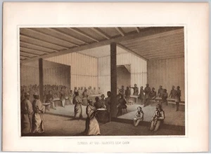 Perry Expedition 1856 Multi Plate Lithograph DINNER AT THE REGENT'S LEW-CHEW - Picture 1 of 5