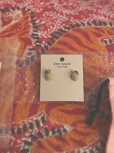 Kate Spade "PICNIC PERFECT" PAVE LEMON FRUIT Stud Earrings w GIFT BOX - Picture 1 of 5