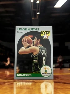 1990-91 NBA Hoops Basketball Rookie RC #176 Frank Kornet Milwaukee Bucks - Picture 1 of 2