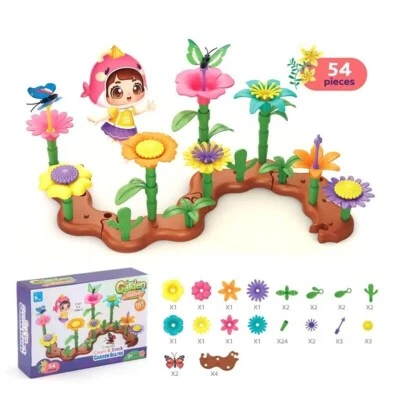 54 pcs free combin Building Set  Building Toy Magic Garden Blocks Kids 3D - Image 1 of 4