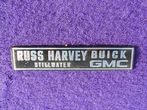 Dealer Dealership Name Plate Advertising Russ Harvey Buick GMC Stillwater, OK