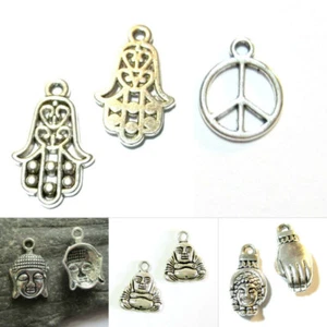 Anhänger Buddha Peace Fatima verschiedene Motive Kette Armband DIY Scrapbooking - Bild 1 von 11