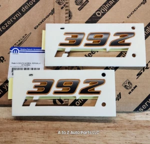 NEW 2022-2023 Dodge Challenger Scat Pack 392 Hemi Orange/Gray Fender Emblems,OEM - Picture 1 of 6