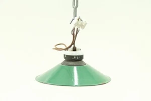 alte Emaille Lampe Sparreflekt Emaille Lampe grün Leuchte Vintage  - Bild 1 von 10