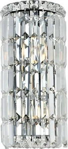 CHROME BEDROOM BATHROOM DINING ROOM CRYSTAL WALL SCONCE LIGHTING FIXTURES 16" - Picture 1 of 2