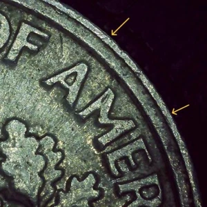1997 P Dime error collar clash - Picture 1 of 9