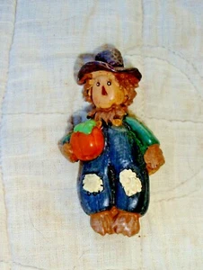 Vintage Vogelscheuche mit Kürbis Pin - Bild 1 von 2