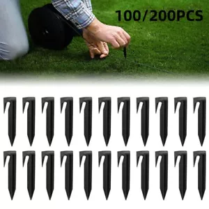 100/200PCS Robotic Lawn Mower Wire Pegs Line Pegs 85 mm Perimeter Boundary Cable - Picture 1 of 8