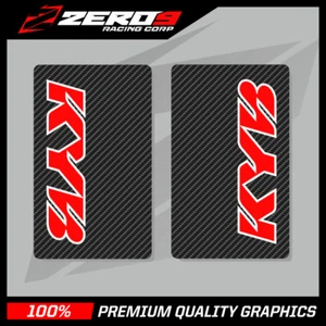 KYB UPPER FORK DECALS MOTOCROSS GRAPHICS MX GRAPHICS ENDURO CARBON RED - Picture 1 of 1