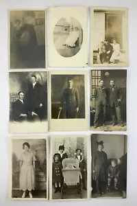 RPPC Real Photo Post Cards Portrait Lot Of 9 Made In Canada 462B - Picture 1 of 9