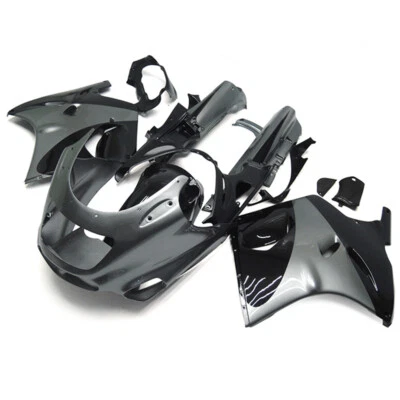 Kit de carenados ABS para Kawasaki ZZR1100 Ninja ZX11 1993-2003 gris negro Foto 1 de 4