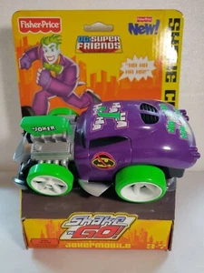 DC Super Friends Fisher Price Shake n Go Jokermobile Roadster (CosBman0208) - Picture 1 of 9