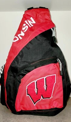 Wisconsin Badgers Slingback Backpack - Red and Black - Image 1 of 4