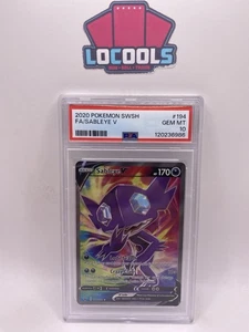 2020 POKEMON SWORD & SHIELD #194 FULL ART/SABLEYE V PSA 10 - Picture 1 of 2