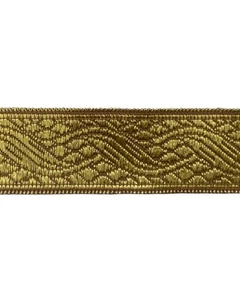 50 Cm Passamaneria Nastro Sacro Ricamo Ghirigoro Lurex Bordo Alto 3 Cm NP-605/30 - Imagen 1 de 3