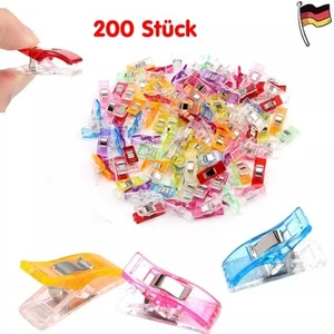 200Stk Nähklammern Stoffklammern Wonderclips Nähclip Stoff Klammer basteln nähen - Bild 1 von 24