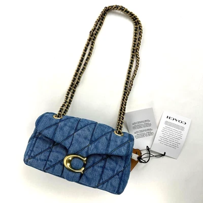 Coach Tabby CR701 Denim Brass/Indigo Shoulder Bag 20 With Quilting - Image 1 of 4
