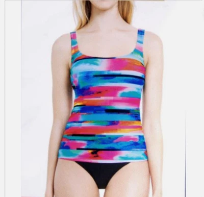 Tankini de natación Essentials By Gottex para mujer de 2 piezas (multicolor, 8) nuevo con etiquetas Foto 1 de 3