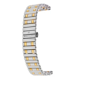 New Breitling 20 mm Stainless Steel & 18K Rose Gold Strap 124U - Picture 1 of 2