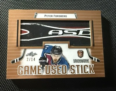 2018 Leaf StickWork  Game Used Stick PETER FORSBERG #2/14 Avalanche - Image 1 of 3