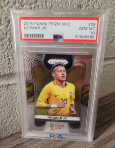 2018 PANINI PRIZM WORLD CUP #25 NEYMAR JR., BRAZIL - PSA 10 GEM MINT - Picture 1 of 4