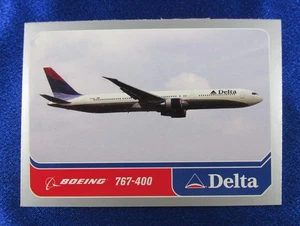 Tarjeta coleccionable Delta Airline Pilot 2003 #9 Boeing 767-400 - Imagen 1 de 8