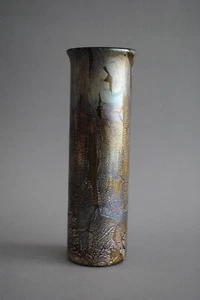 Vaso cilindrico / Ilse of wight Glass / altezza 23 cm / diametro 7 cm - Foto 1 di 7