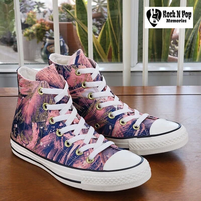 Converse Chuck Taylor All Star Hi Satin 559863C Pale Coral/Navy/Egret Size 6 Wom - Image 1 of 4