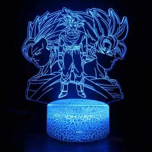 Lampe 3D LED USB Dragon Ball Z Goku Super Saiyan - Télécommande & Base complète - Bild 1 von 46