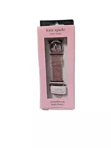 NEW Kate Spade Clear Pink Silicone Apple Watch Strap 38mm to 41mm KSS0147 - Picture 1 of 5
