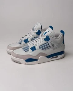Nike Air Jordan Retro 4 AZUL MILITAR 2024 Gris Industrial FV5029-141 Hombres y GS - Imagen 1 de 5