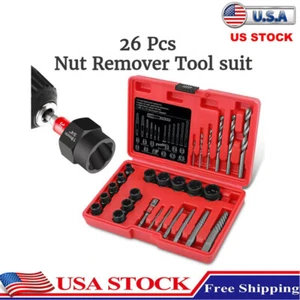 26pcs Set of Nut Removers Screws Bolt Extractor Set US - Picture 1 of 10