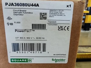 Square D PJA36080U44A, 800A, 600V, 3P, W/ 6.0A LSIG Trip, Circuit Breaker-NEW-B - Picture 1 of 3