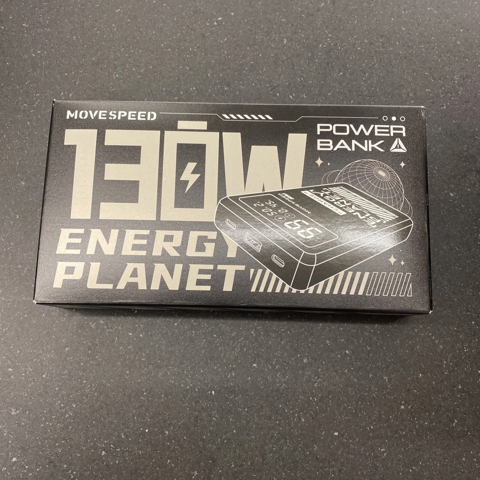 MoveSpeed 130W Power Bank 25000mAh 65W Laptop Battery Charger 100w New/open Box - Image 1 of 1